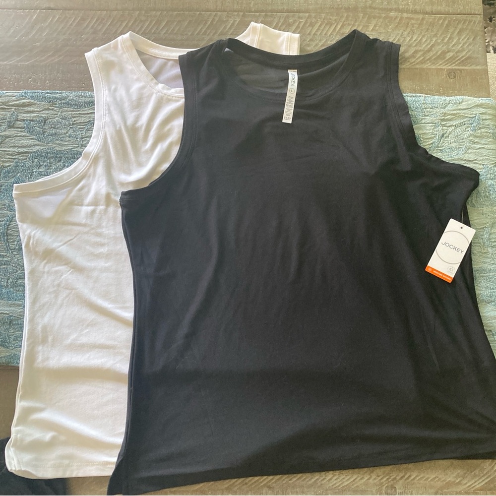 🆕 Women’s Jockey Stretch Jersey 2pk Black/White Large